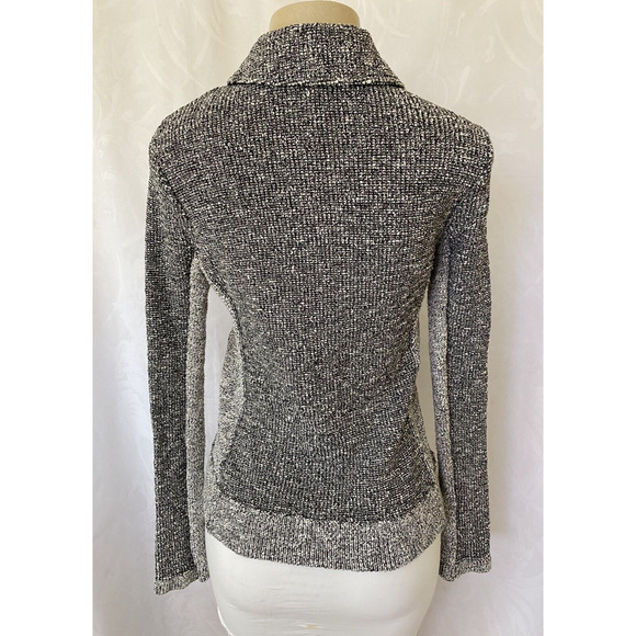 Rag & Bone Hart Tweed Biker Moto Black White Asymmetric Zip Knit Pockets… - Picture 8 of 12